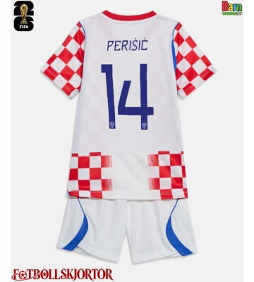 Kroatien Ivan Perisic #14 Hemmakläder Barn VM 2026 Kortärmad (+ Korta byxor)